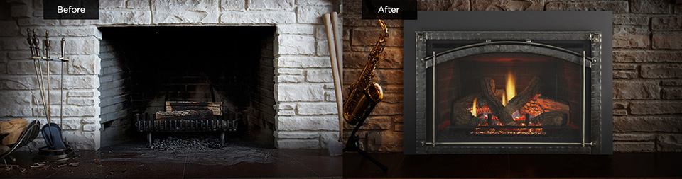 Fireplace Before and After